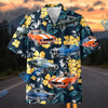 Bluejose Personalized Classic Muscle Car Yellow Floral Tropical Hawaiian Shirt