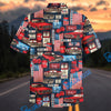 Bluejose American Classic Car Route 66 Garage Hawaiian Shirt