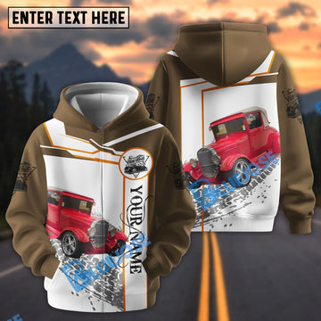Bluejose Personalized Car 1929 Ford Model A Street Rod  3D Hoodie
