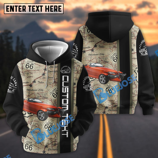 Bluejose Personalized 2001 Plymouth Prowler Route 66 Classic Car Hoodie