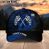 BlueJose Custom Racing Trucker Cap – Personalized Checkered Flag Motorsport Snapback Hat