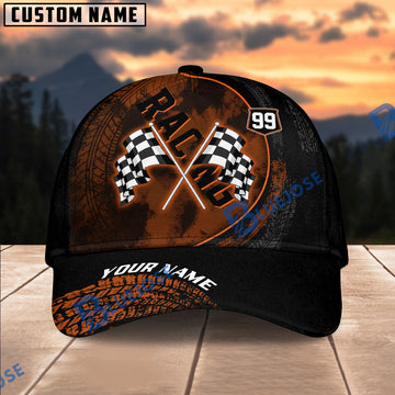 BlueJose Custom Racing Trucker Cap – Personalized Checkered Flag Motorsport Snapback Hat