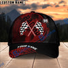 BlueJose Custom Racing Trucker Cap – Personalized Checkered Flag Motorsport Snapback Hat