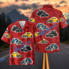 Bluejose Personalized Vintage Hot Rod Cars Red Geometric Hawaiian Shirt
