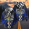 BlueJose Drag Racing Splatter Checkered Flag 3D All-Over Print Hoodie (6 Colors)