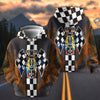 BlueJose Drag Racing Splatter Checkered Flag 3D All-Over Print Hoodie (6 Colors)
