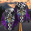 BlueJose Drag Racing Splatter Checkered Flag 3D All-Over Print Hoodie (6 Colors)