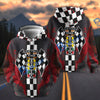 BlueJose Drag Racing Splatter Checkered Flag 3D All-Over Print Hoodie (6 Colors)