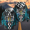 BlueJose Drag Racing Splatter Checkered Flag 3D All-Over Print Hoodie (6 Colors)
