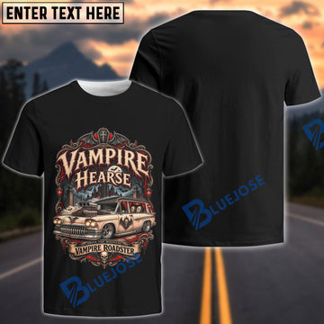 BlueJose Vampire Hearse "Drive the Madness" T-Shirt – Gothic Halloween Hot Rod Hearse Tee