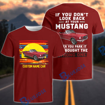 BlueJose Custom Mustang T-Shirt – Personalized Classic Muscle Car Graphic Tee