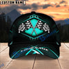 Racing Checkered Flag Personalized Name Cap – Red Metallic Honeycomb Custom Classic Baseball Cap