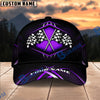 Racing Checkered Flag Personalized Name Cap – Red Metallic Honeycomb Custom Classic Baseball Cap