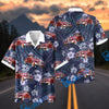 Bluejose Personalized Car Red Antique Classic Car Tropical Floral Hawaiian Shirt