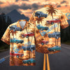 Bluejose Personalized Car Classic Muscle Car Tropical Sunset Hawaiian Shirt