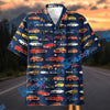 Bluejose Vintage American Muscle Cars Hawaiian Shirt