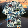 Bluejose Personalized Car Antique Classic Car Tropical Palm Leaf Hawaiian Shirt