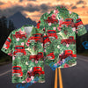 Bluejose Custom Car Red Vintage 1950 Ford F-1 Pickup Tropical Hawaiian Shirt
