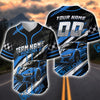 Bluejose Personalized Racing Crew Baseball Jersey – Custom Name & Number Sports Shirt