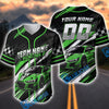 Bluejose Personalized Racing Crew Baseball Jersey – Custom Name & Number Sports Shirt
