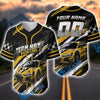 Bluejose Personalized Racing Crew Baseball Jersey – Custom Name & Number Sports Shirt
