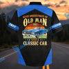 Bluejose Personalized Never Underestimate an Old Man Born in 1965 with a Classic Car Hawaiian Shirt