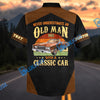 Bluejose Personalized Never Underestimate an Old Man Born in 1965 with a Classic Car Hawaiian Shirt