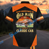 Bluejose Personalized Never Underestimate an Old Man Born in 1965 with a Classic Car Hawaiian Shirt