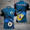 BlueJose Billiards Ball 8 And 9 Inner Flame Personalized Name, Team Name Unisex Shirt (6 Colors)