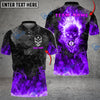 BlueJose Billiards Ball 8 Flame Skull From Hell  Personalized Name Shirt (4 Colors)