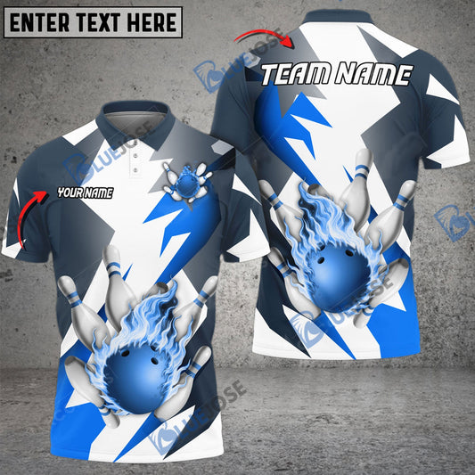 BlueJose Bowling And Pins Absolute Strength Customized Name 3D Shirt (5 Colors)