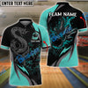 BlueJose Bowling And Pins Solid Snake Customized Name 3D Shirt ( 6 Colors)