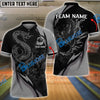 BlueJoses Bowling And Pins Solid Snake Customized Name 3D Shirt ( 6 Colors)