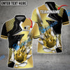 BlueJose Bowling And Pins Blazing Strike Customized Name 3D Shirt ( 5 Colors)