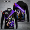 BlueJose Bowling And Pins Premium Multicolor Customized Name 3D Shirt (4 Colors), Personalized Shirts For Bowling Players