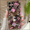 BlueJose Deer Hunting Camo Pattern Personalized Name Multicolor Phone Case (6 colors)