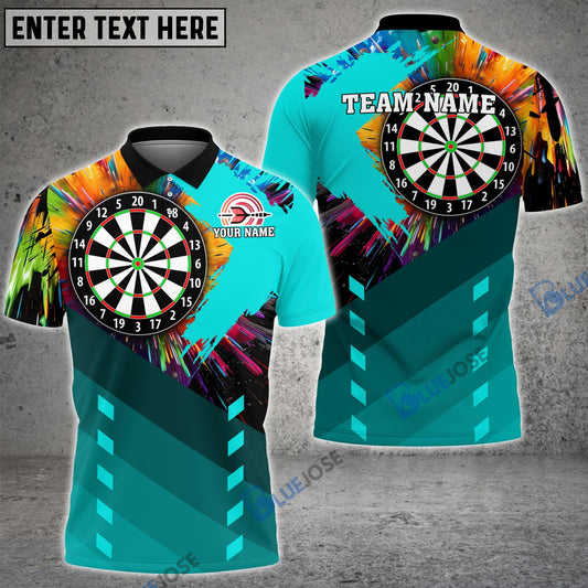 BlueJose Darts Board Colorful Personalized Name, Team Name Shirt (5 Colors)