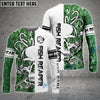 BlueJose Halloween Fish Reaper Fishing Green Camo Custom Name Long Sleeve Shirt