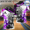 BlueJose Bowling And Pins Lion God Praying Customized Name 3D Shirt (6 Colors)
