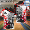 BlueJose Bowling And Pins Lion God Praying Customized Name 3D Shirt (6 Colors)