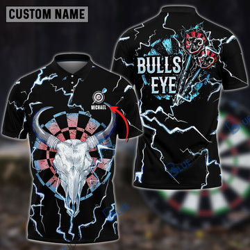 BlueJose Darts Bullseye Thunder Skull Custom Darts Shirts
