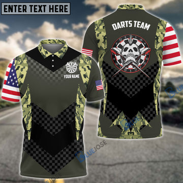 BlueJose Skull Punk Camouflage Custom Polo Shirts