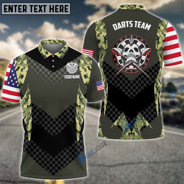 BlueJose Skull Punk Camouflage Custom Polo Shirts