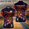 BlueJose Bowling And Pins Curved Net Customized Name 3D Shirt ( 6 Colors)