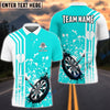 BlueJose Ink Splatter Dart And Dartboard Personalized Name Shirt (4 Colors)