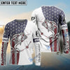 Bluejose Bass Fishing American Flag Personalized Patriotic Bass Fishing Shirt