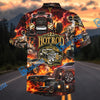 Bluejose Hot Rod Fire Flame Hawaiian Shirt