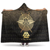 VikingStyle Hooded Blanket - Vikings- Golden- Raven Hooded Blanket A7