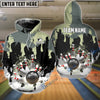 BlueJose Bowling and Pins Camo Ink Pattern Customized Name, Team Name 3D Shirt