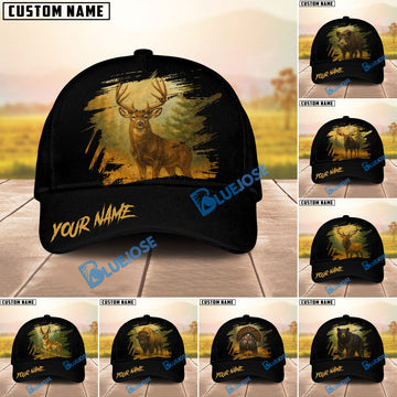 BlueJose Black Hunter Personalized Name Cap